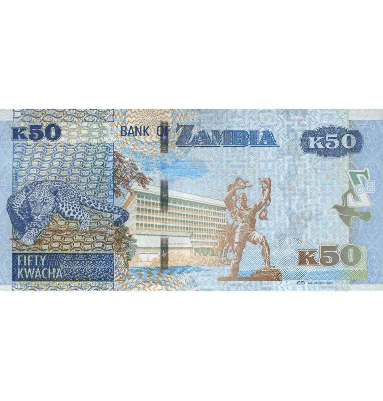 Zambia 50 Kwacha 2012 Pick 53a (Nice Number)